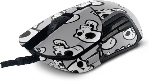 MightySkins Skin Compatible with SteelSeries Rival 5 Gaming Mouse - Laughing Skulls | Protective, Durable, and Unique Vinyl Decal wrap Cover | Easy to Apply and Change Styles | Made in The USA in Saudi Arabia