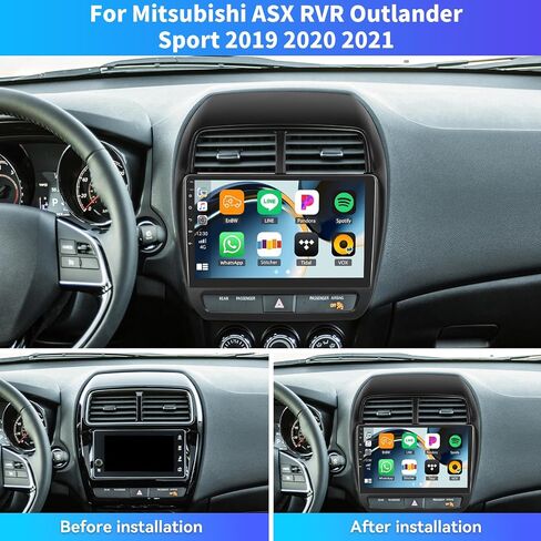 [4+64G] Android 15 Car Stereo for Mitsubishi ASX RVR Outlander Sport 2019 2020 2021 with Wireless Carplay&Android Auto,10.1 Inch Car Radio with Mirror Link Bluetooth FM/RDS WiFi GPS EQ DSP SWC in Saudi Arabia