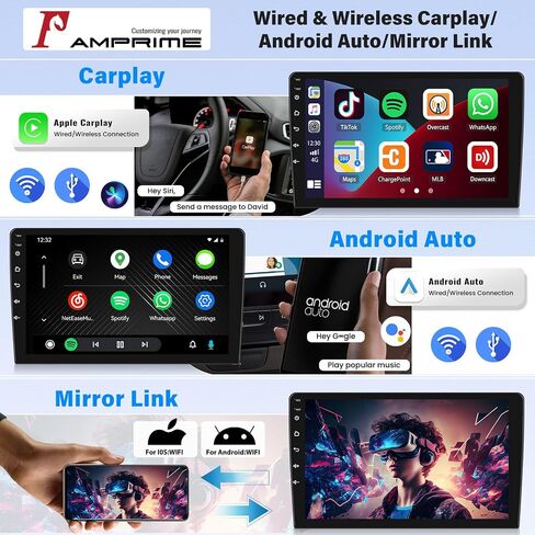 [4+64G] Android 15 Car Stereo for Mitsubishi ASX RVR Outlander Sport 2019 2020 2021 with Wireless Carplay&Android Auto,10.1 Inch Car Radio with Mirror Link Bluetooth FM/RDS WiFi GPS EQ DSP SWC in Saudi Arabia