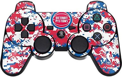 Skinit Skinit Gaming Gaming Skin for PS3 Dual Shock Wireless Controller - NBA Detroit Pistons Digi Camo Design in Saudi Arabia