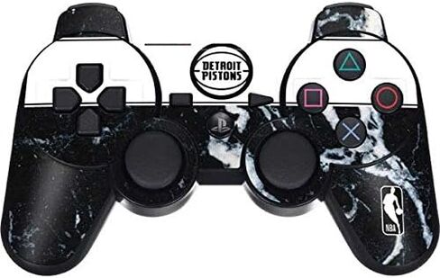 Skinit Decal Gaming Skin for PS3 Dual Shock Wireless Controller - Officially Licensed NBA Detroit Pistons Marble Design in Saudi Arabia