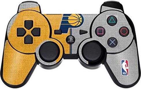 Skinit Decal Gaming Skin for PS3 Dual Shock Wireless Controller - Officially Licensed NBA Indiana Pacers Canvas Design in Saudi Arabia
