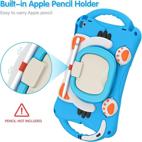Tablet Travel Case Compatible with iPad 10.2 Case 10.5 Inch (8th Generation 2020) and (7th Generation 2019) Cute Cat Case Compatible with Kids Shockproof Protective Cover with Kickstand in Kuwait