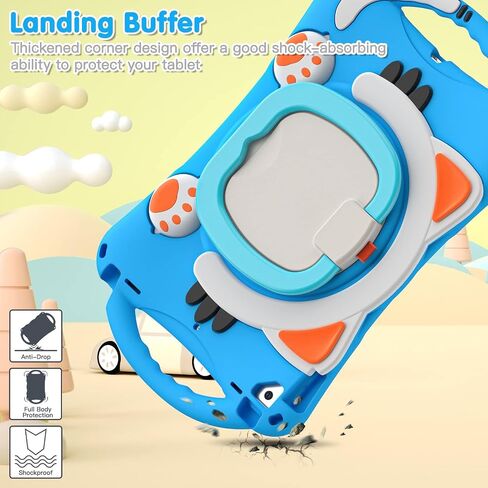 Tablet Travel Case Compatible with iPad 10.2 Case 10.5 Inch (8th Generation 2020) and (7th Generation 2019) Cute Cat Case Compatible with Kids Shockproof Protective Cover with Kickstand in Kuwait