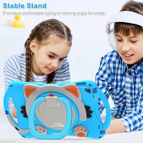 Tablet Travel Case Compatible with iPad 10.2 Case 10.5 Inch (8th Generation 2020) and (7th Generation 2019) Cute Cat Case Compatible with Kids Shockproof Protective Cover with Kickstand in Kuwait