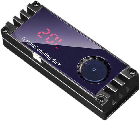 M2 SSD dinkink مع درجة الحرارة الرقمية OLED-DISPLAY M.2 2280 22110 NVME القرص الصلب-Radiator M2 توصيل الحرارة مروحة تبريد التوربين in Saudi Arabia