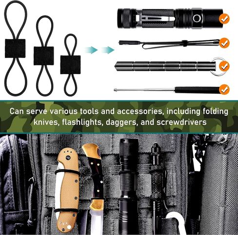 30 PCS 3 أحجام ملحقات Molle حقائب تحمل على ظهر الظهر تكتيكي أشرطة حامل العتاد التكتيكي مجموعة كليب in Saudi Arabia