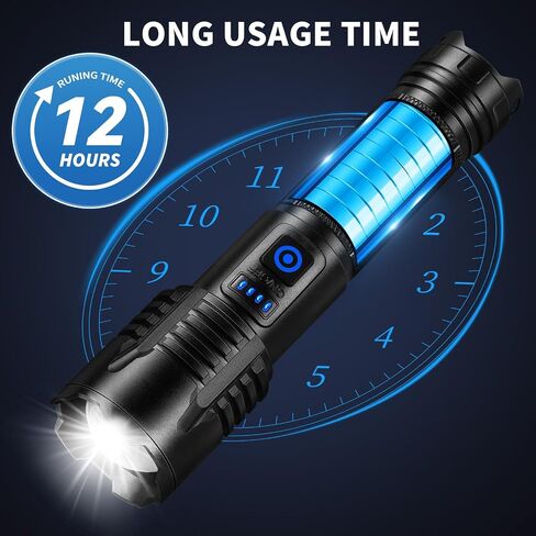 NiaoChao Flashlights 99,000 High Lumens, Super Bright LED Rechargeable Flashlight, 5 Modes Waterproof Flash Light for Home Camping Hiking in Saudi Arabia