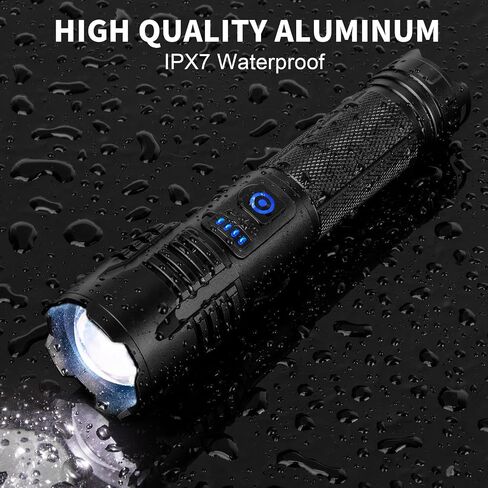 NiaoChao Flashlights 99,000 High Lumens, Super Bright LED Rechargeable Flashlight, 5 Modes Waterproof Flash Light for Home Camping Hiking in Saudi Arabia