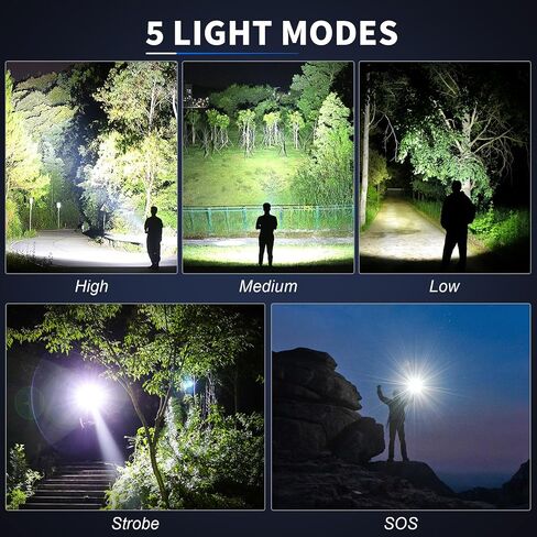 NiaoChao Flashlights 99,000 High Lumens, Super Bright LED Rechargeable Flashlight, 5 Modes Waterproof Flash Light for Home Camping Hiking in Saudi Arabia