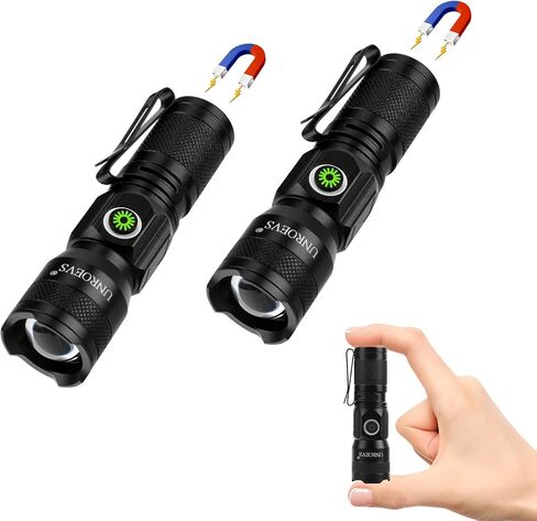 Rechargeable Mini Flashlight with Magnet,Pocket Flashlights High Lumens with Clip,1200 Lumens Compact LED Small Light and Long Range,EDC Flash Light for Everyday Carry. in Saudi Arabia