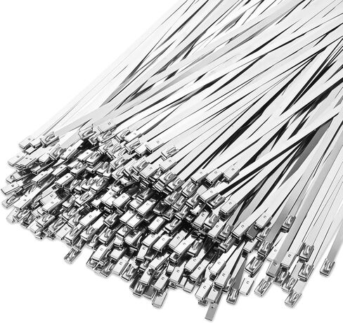 500 PCS ZIP ZIP RIACHS 11.8 بوصة ثقيلة 304 روابط سحاب من الفولاذ المقاوم للصدأ قفل ذاتي 220 رطل كابل قوة الشد لخارجية المظلة في الهواء الطلق رابط ربط سور العادم in Kuwait