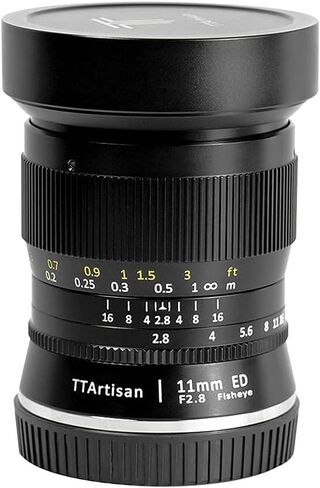 TTArtisan 11mm F2.8 Full Frame Fisheye Large Aperture Wide Angle Lens for Leica M Mount Mirrorless Camera M2 M3 M4 M5 M6 M7 M8 M9 M9P M10 M262 M240 M240P in Saudi Arabia