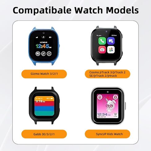 3 Pack Rainbow Bands Compatible for Gizmo Watch 3/2/1, Gabb Watch 3/2/1, Syncup Watch 2/1, 20mm Soft Breathable Waterproof Silicone Sport Band in Kuwait