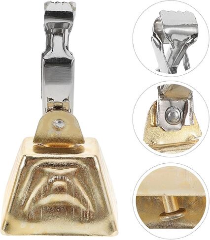 POPETPOP Fishing Bells for Rods : 10Pcs Stainless Steel Bite Alarm Bell for Night Fishing - Golden Catfishing Equipment in Saudi Arabia