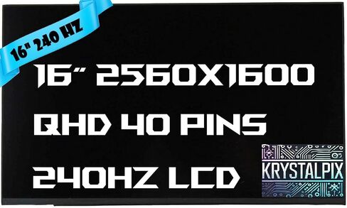 New KrystalPix LCD Display FITS- Replacement Screen for ASUS ROG Strix G16 G614JVR-ES94 Gaming 16" QHD 240Hz New Gaming LED LCD Non-Touch Display Panel in Saudi Arabia