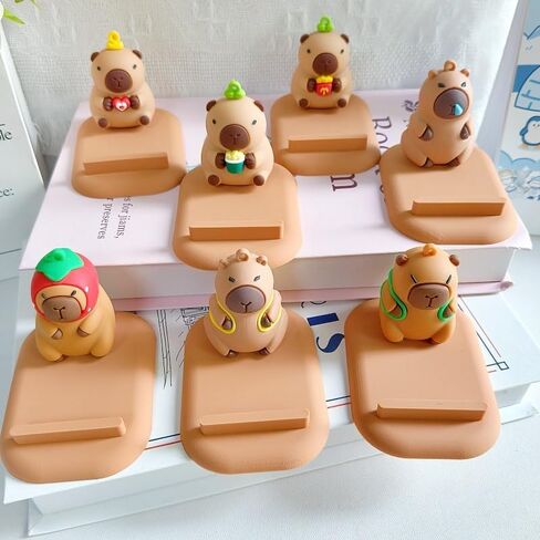 Capybara Phone Stand (Boba) - Sturdy Universal Holder for Smartphones, iPhone & Android - Cute Animal Desk Accessory, Novelty Kawaii Decor Gift for Capybara Lovers in Saudi Arabia