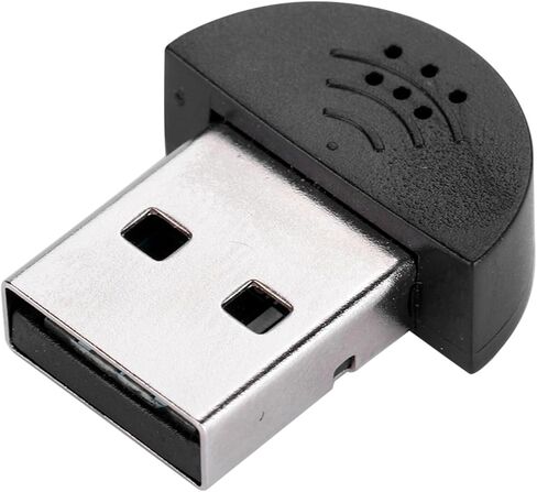 Gegong Mini USB Microphone Portable Computer Mic Noise Reduction Plug Play PC Laptop Recording Audio Adapter Compact USB 2.0 Voice Recognition Compatible (Black) in Kuwait