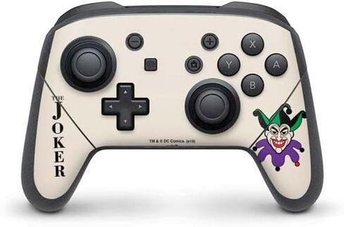 Skinit Decal Gaming Skin Compatible with Nintendo Switch Pro Controller - Officially Licensed DC Comics The Joker Brilliantly Twisted Design in Saudi Arabia
