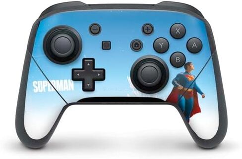 Skinit Skinit Gaming Gaming Skin متوافق مع Nintendo Switch Pro Controller - شعار DC Comics Superman Comic Pattern في التصميم الأحمر in Saudi Arabia
