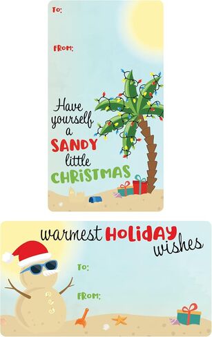 Christmas Light Gift Tag Stickers – 75 Labels - String Light Holiday Peel and Stick Gift Wrap Tags – Making Spirits Bright Happy Holidays Self Adhesive Wrapping Paper Stickers in Kuwait