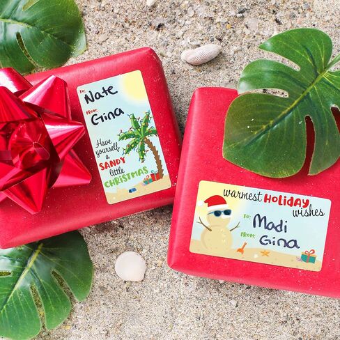 Christmas Light Gift Tag Stickers – 75 Labels - String Light Holiday Peel and Stick Gift Wrap Tags – Making Spirits Bright Happy Holidays Self Adhesive Wrapping Paper Stickers in Kuwait