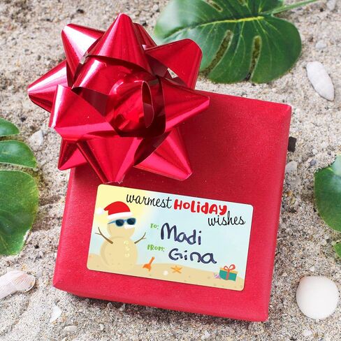 Christmas Light Gift Tag Stickers – 75 Labels - String Light Holiday Peel and Stick Gift Wrap Tags – Making Spirits Bright Happy Holidays Self Adhesive Wrapping Paper Stickers in Kuwait