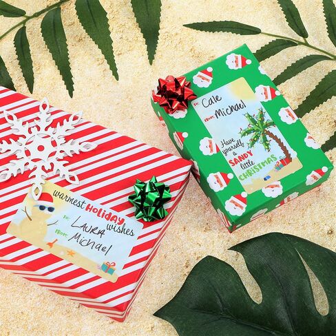 Christmas Light Gift Tag Stickers – 75 Labels - String Light Holiday Peel and Stick Gift Wrap Tags – Making Spirits Bright Happy Holidays Self Adhesive Wrapping Paper Stickers in Kuwait