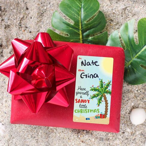 Christmas Light Gift Tag Stickers – 75 Labels - String Light Holiday Peel and Stick Gift Wrap Tags – Making Spirits Bright Happy Holidays Self Adhesive Wrapping Paper Stickers in Kuwait