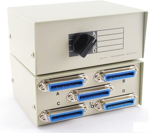 CablesOnline 4-Way Centronics 36 (CN36) Female Manual Data Switch Box (SB-007) in Saudi Arabia