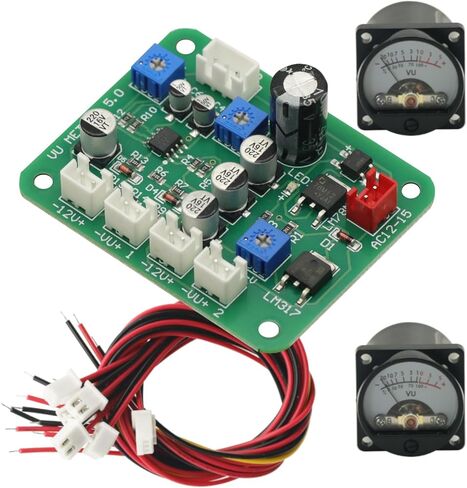 VU Meter 2PCS VU Meter 500UA VU Meter تسجيل الضوء الدافئ و CABLE +كابل مع وحدة سائق ، عدادات VU in Saudi Arabia