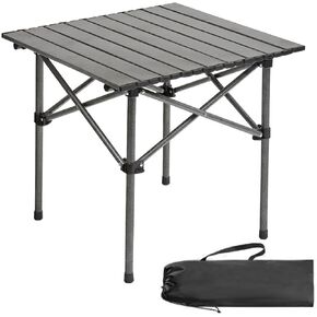 Portable Folding Camping Table for 2-4 Persons, Outdoor Lightweight Roll Up Camping Table with Carry Bag for Hiking, Picnics, BBQs, Beach Trips & Tailgating(20.8 inch Black) in Saudi Arabia
