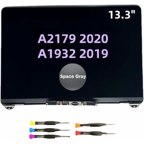 شاشة الاستبدال لـ MacBook Air Retina 13 "2020 A2179 A1932 2019 EMC 3184 EMC 3302 MWTJ2 MWTK2 MWTL2 MVH22 شاشة عرض شاشة LCD كاملة 2560 × 1600 الفضاء الفضي الفضي (الفضاء رمادي) in Kuwait
