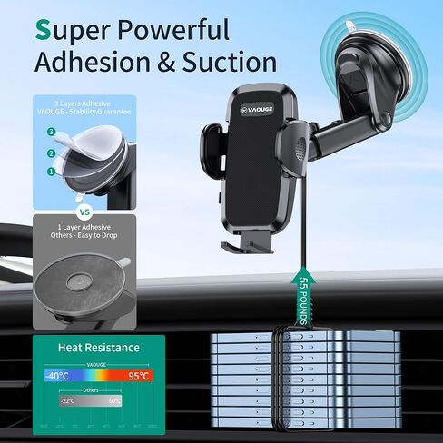 حامل هاتف السيارة ، تم ترقيته 3 في 1 حامل هاتف لسيارتك هاتف Mount Windshield و Air Vent Hands Hands Free Automobile Automobile ، لجميع هاتف iPhone Android in Saudi Arabia