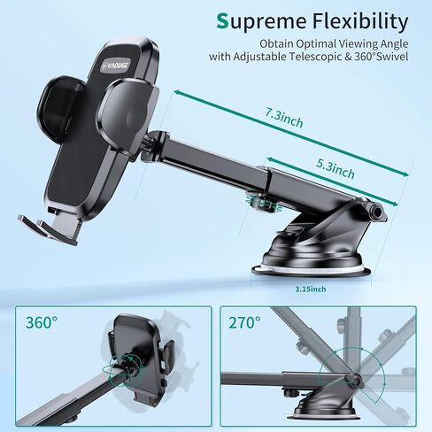 حامل هاتف السيارة ، تم ترقيته 3 في 1 حامل هاتف لسيارتك هاتف Mount Windshield و Air Vent Hands Hands Free Automobile Automobile ، لجميع هاتف iPhone Android in Saudi Arabia