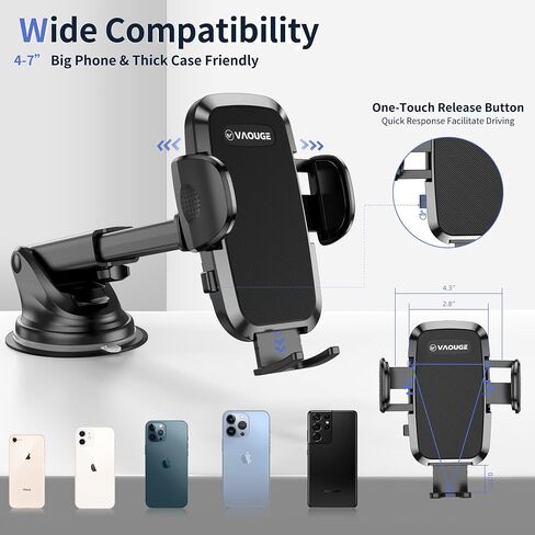 حامل هاتف السيارة ، تم ترقيته 3 في 1 حامل هاتف لسيارتك هاتف Mount Windshield و Air Vent Hands Hands Free Automobile Automobile ، لجميع هاتف iPhone Android in Saudi Arabia