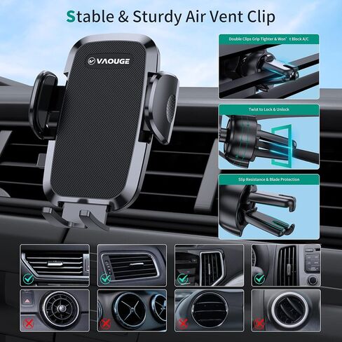 حامل هاتف السيارة ، تم ترقيته 3 في 1 حامل هاتف لسيارتك هاتف Mount Windshield و Air Vent Hands Hands Free Automobile Automobile ، لجميع هاتف iPhone Android in Saudi Arabia