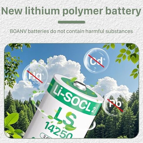 10 PCS 1300mAh LS14250 Batteries 1/2 AA 3.6 Volt Lithium Battery for Dogwatch R9 Leash Dog Collar, Memory Back-up, Real-Time Clocks, Utility Metering er14250 Battery (Non Rechargeable) in Saudi Arabia
