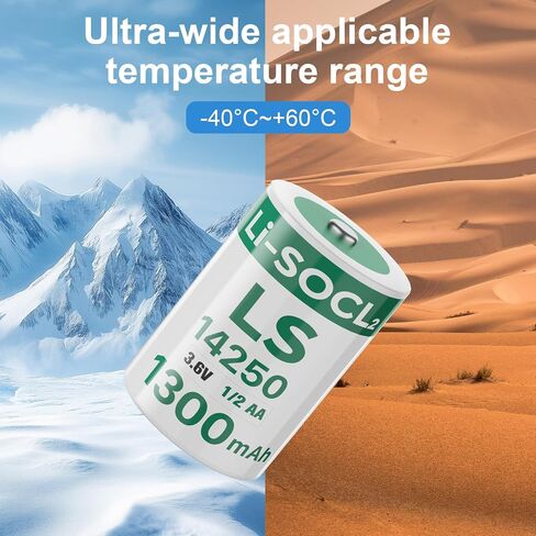 10 PCS 1300mAh LS14250 Batteries 1/2 AA 3.6 Volt Lithium Battery for Dogwatch R9 Leash Dog Collar, Memory Back-up, Real-Time Clocks, Utility Metering er14250 Battery (Non Rechargeable) in Saudi Arabia