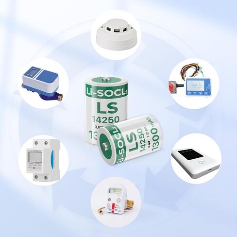 10 PCS 1300MAH LS14250 بطاريات 1/2 AA 3.6 فولت بطارية ليثيوم لبطارية Dogwatch R9 Leash ، ونسخ الاحتياط ، والساعات في الوقت الفعلي ، وبطارية Metering ER14250 (غير قابلة لإعادة الشحن) in Kuwait