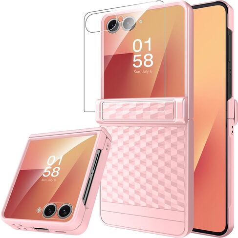 Miimall Rugged Cover for Flip 7 Phone Case مع حامي الشاشة الخارجي والمفصل ، [NON SLIP METURE] مضاد للأجراس كامل الجسم مقاوم للصدمات اللطيف in Kuwait