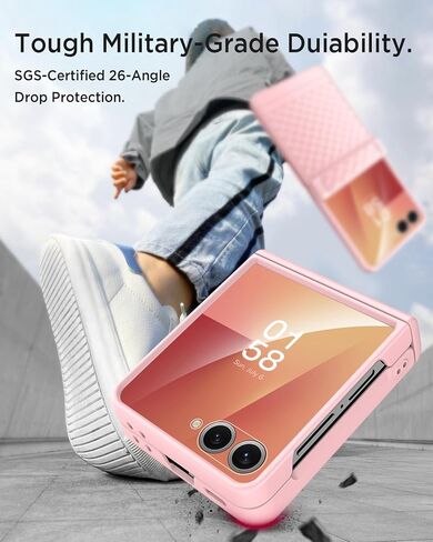 Miimall Rugged Cover for Flip 7 Phone Case مع حامي الشاشة الخارجي والمفصل ، [NON SLIP METURE] مضاد للأجراس كامل الجسم مقاوم للصدمات اللطيف in Kuwait
