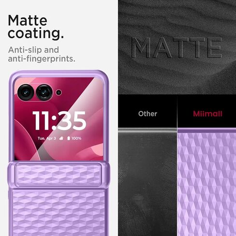 Miimall Rugged Cover for Flip 7 Phone Case مع حامي الشاشة الخارجي والمفصل ، [NON SLIP METURE] مضاد للأجراس كامل الجسم مقاوم للصدمات اللطيف in Saudi Arabia