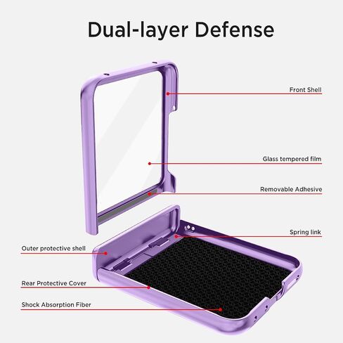 Miimall Rugged Cover for Flip 7 Phone Case مع حامي الشاشة الخارجي والمفصل ، [NON SLIP METURE] مضاد للأجراس كامل الجسم مقاوم للصدمات اللطيف in Saudi Arabia