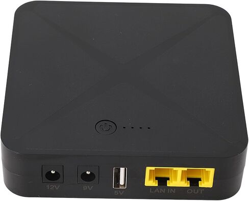 Mini Backup Battery UPS 5V 9V 12V 48V POE PORT INTONTING 8000MAH 18WH ، بطارية ذات سعة كبيرة ، منفذ USB لمودم التوجيه للكاميرا (US PLUT 110V) in Saudi Arabia