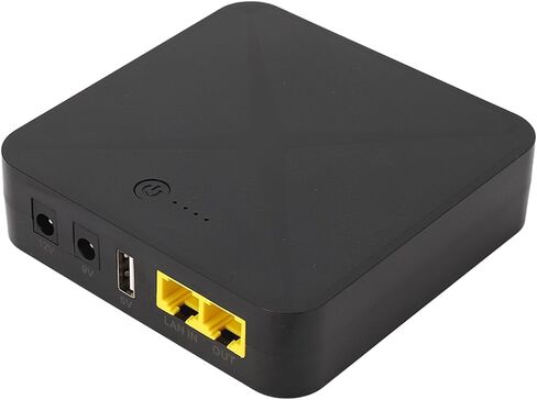 Mini Backup Battery UPS 5V 9V 12V 48V POE PORT INTONTING 8000MAH 18WH ، بطارية ذات سعة كبيرة ، منفذ USB لمودم التوجيه للكاميرا (US PLUT 110V) in Saudi Arabia