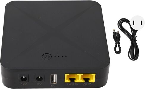 Mini Backup Battery UPS 5V 9V 12V 48V POE PORT INTONTING 8000MAH 18WH ، بطارية ذات سعة كبيرة ، منفذ USB لمودم التوجيه للكاميرا (US PLUT 110V) in Saudi Arabia
