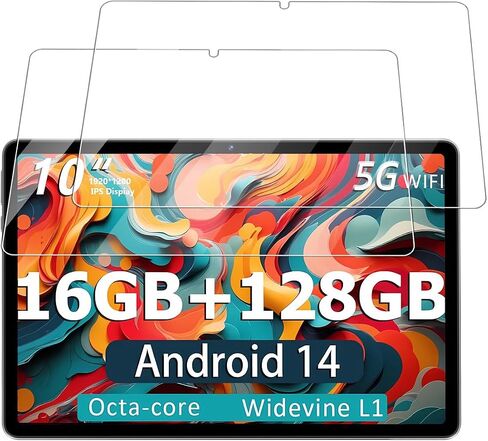 شاشة واقي الشاشة لـ Huihuang E10 Android Tablet 10 بوصة ، مضاد للخلع 9H فيلم زجاجي يسهل تثبيته ، بدون فقاعة ، عبوة 2 in Saudi Arabia