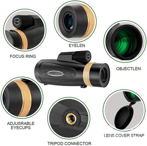 مناظير محمولة عالية الطاقة 12-16x50 ، تكبير الطاقة العالية مع عدسة باك4 أحادية اللون مع محول الهاتف الذكي وترايبود لمشاهدة الطيور in Saudi Arabia