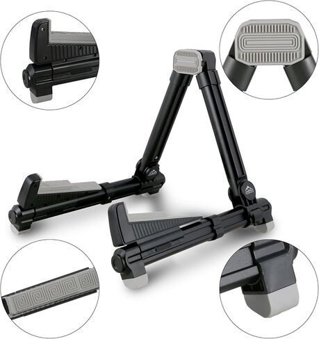 EASTROCK Folding Guitar Stand,Portable Tripod A Frame Aluminium Music Stand for Acoustic Electric Guitars, Bass, Violin, Ukulele, Banjo ( Black) in Kuwait